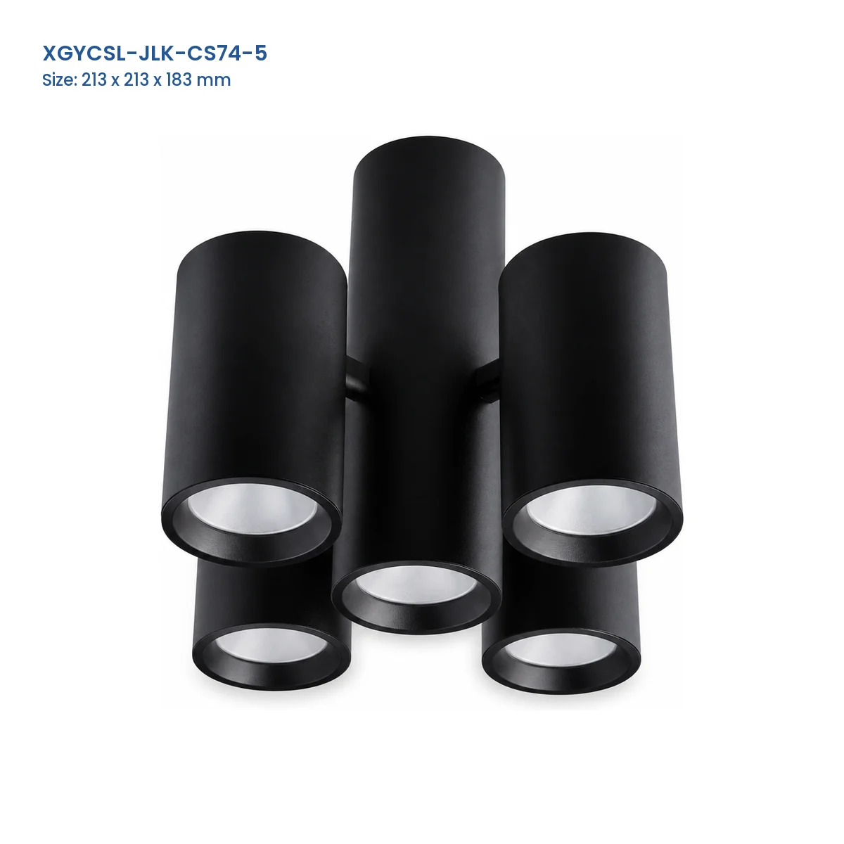 XGYCSL-JLK-CS74-5 Compact cluster spotlight housing, Size 213 x 213 x 183