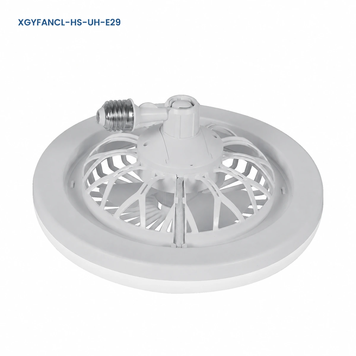 XGYFANCL-HS-UH-E29 universal-head E27 LED fan light on white