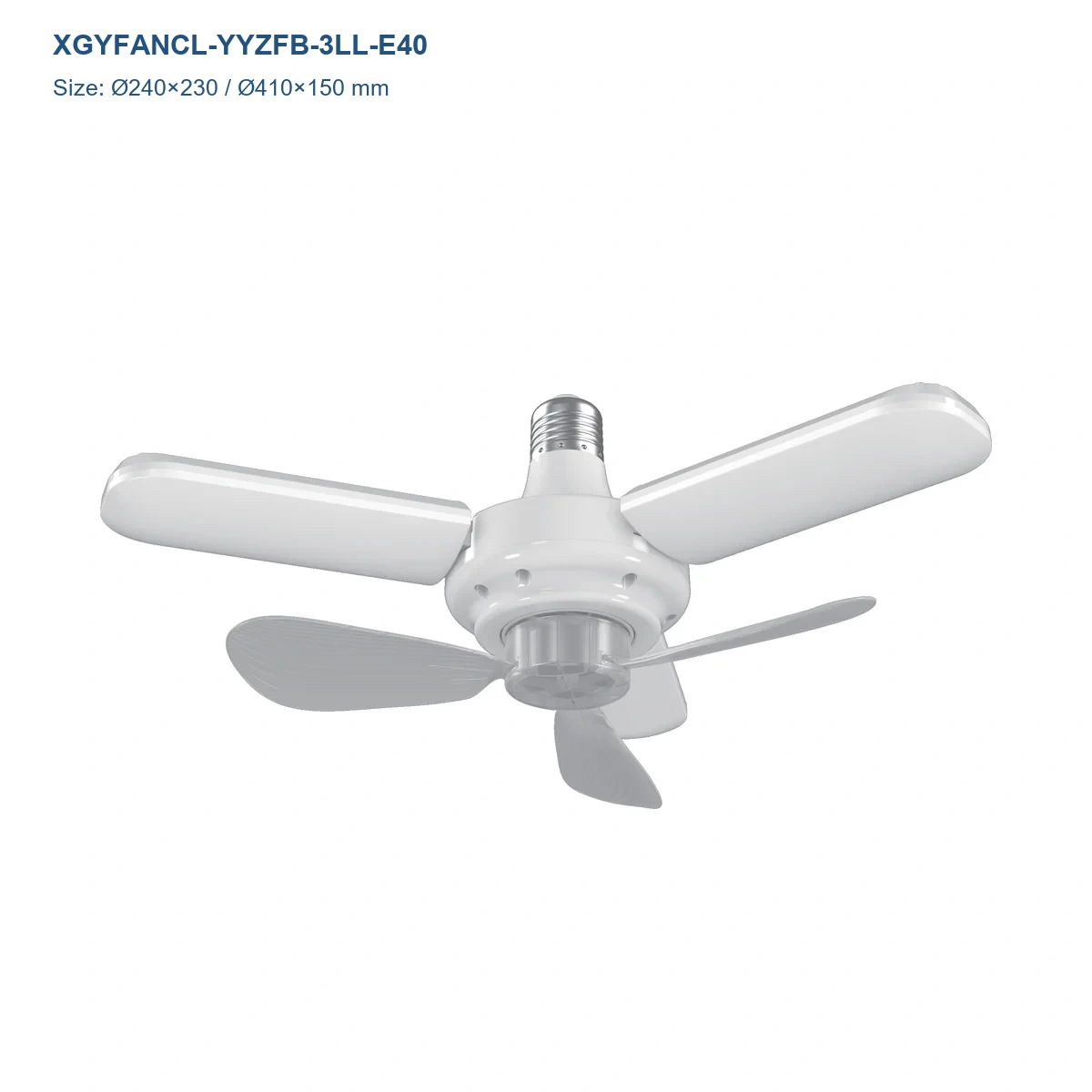XGYFANCL-YYZFB-3LL-E40 E27/E26/B22 Folding-Blade LED Fan Light model