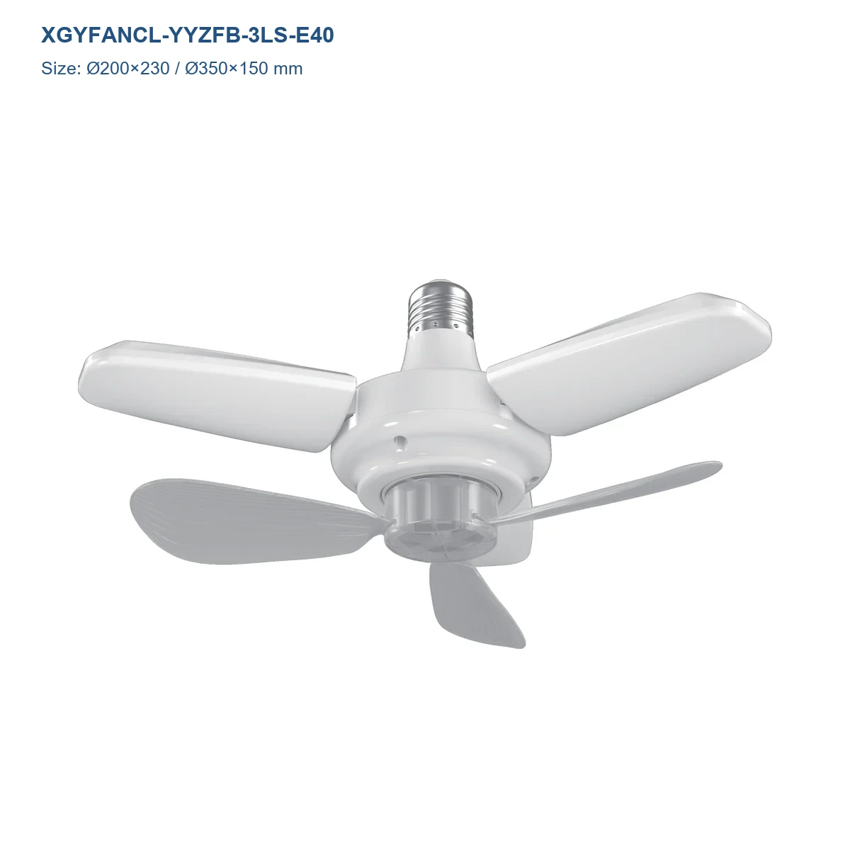 XGYFANCL-YYZFB-3LS-E40 E27/E26/B22 Folding-Blade LED Fan Light model