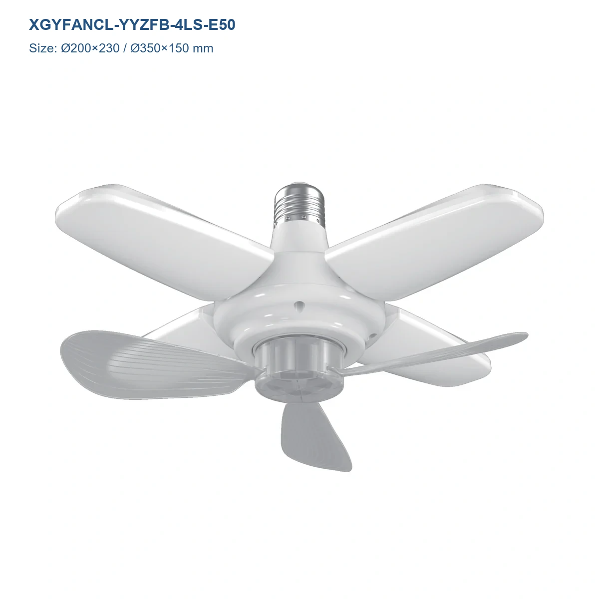 XGYFANCL-YYZFB-4LS-E50 E27/E26/B22 Folding-Blade LED Fan Light model