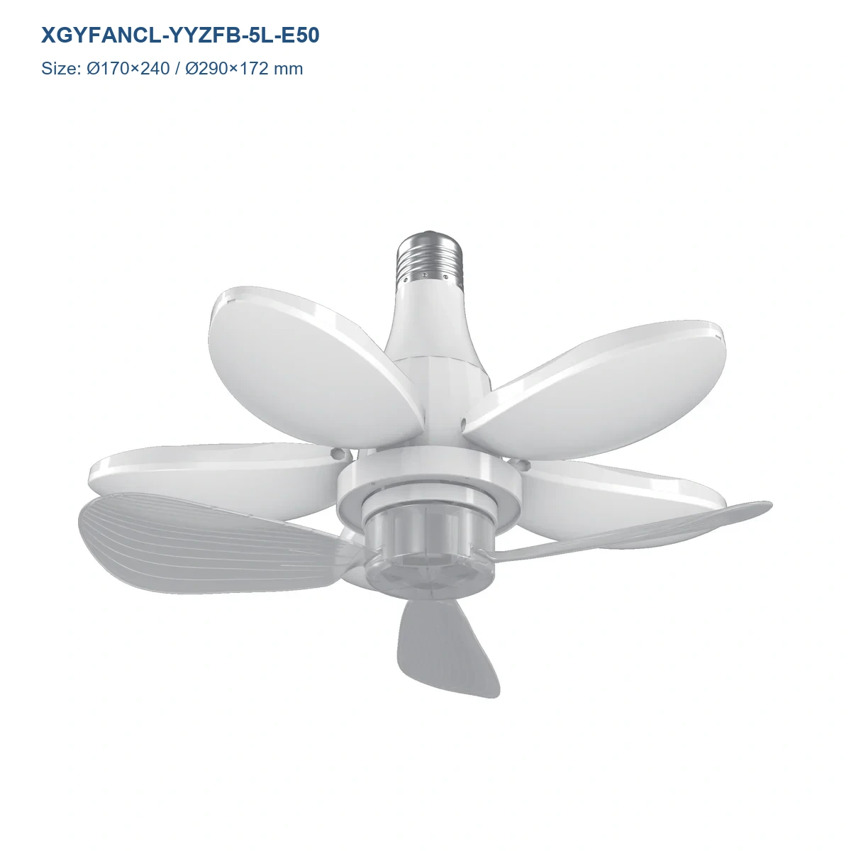 XGYFANCL-YYZFB-5L-E50 E27/E26/B22 Folding-Blade LED Fan Light model
