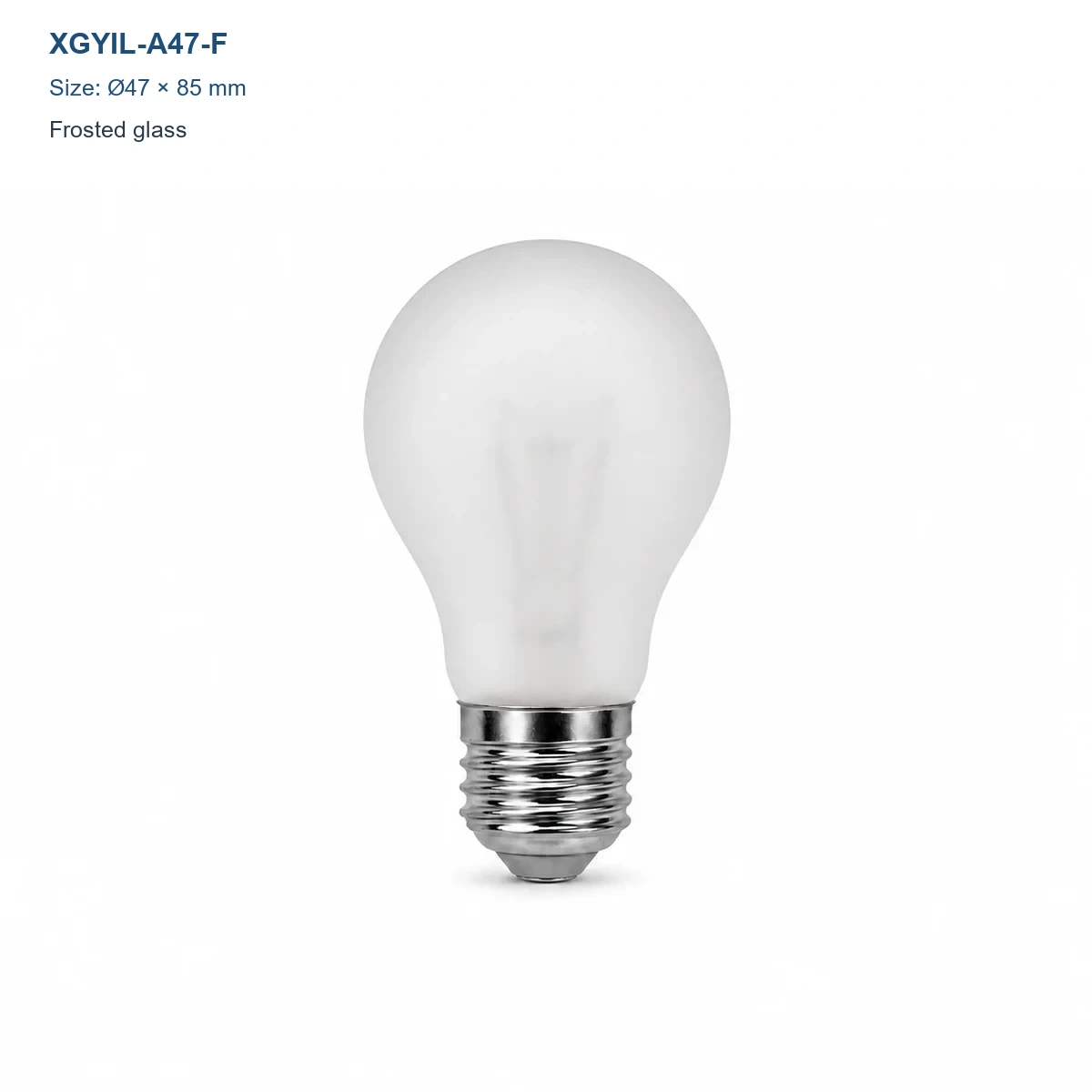 XGYIL-A47-F A47 frosted incandescent bulb, Dia. 47 × H 85 mm, 25 W, 50 W or 75 W