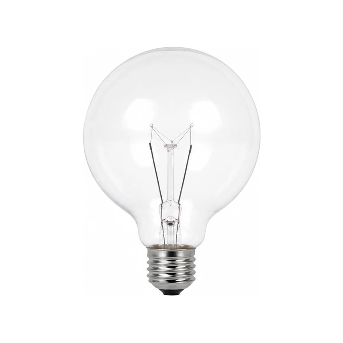 G125 clear glass incandescent globe bulb, Dia. 125 x H 155 mm