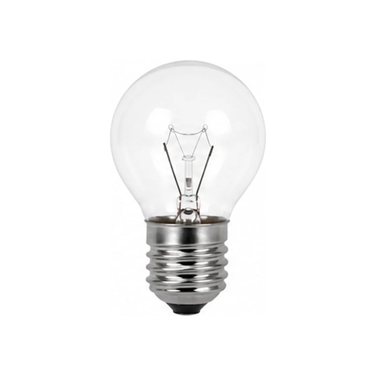 G45 clear glass incandescent globe bulb, Dia. 45 x H 75 mm