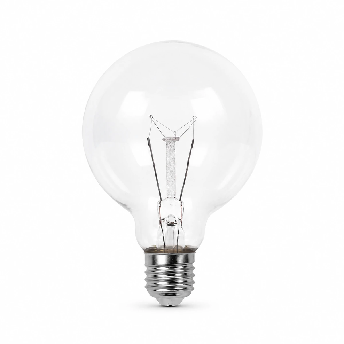 G95 clear glass incandescent globe bulb, Dia. 95 x H 130 mm