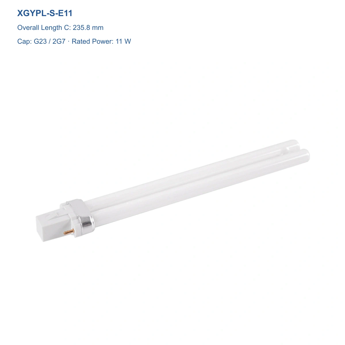 XGYPL-S-E11 PL-S fluorescent lamp, G23 / 2G7, 11 W, overall length 235.8 mm