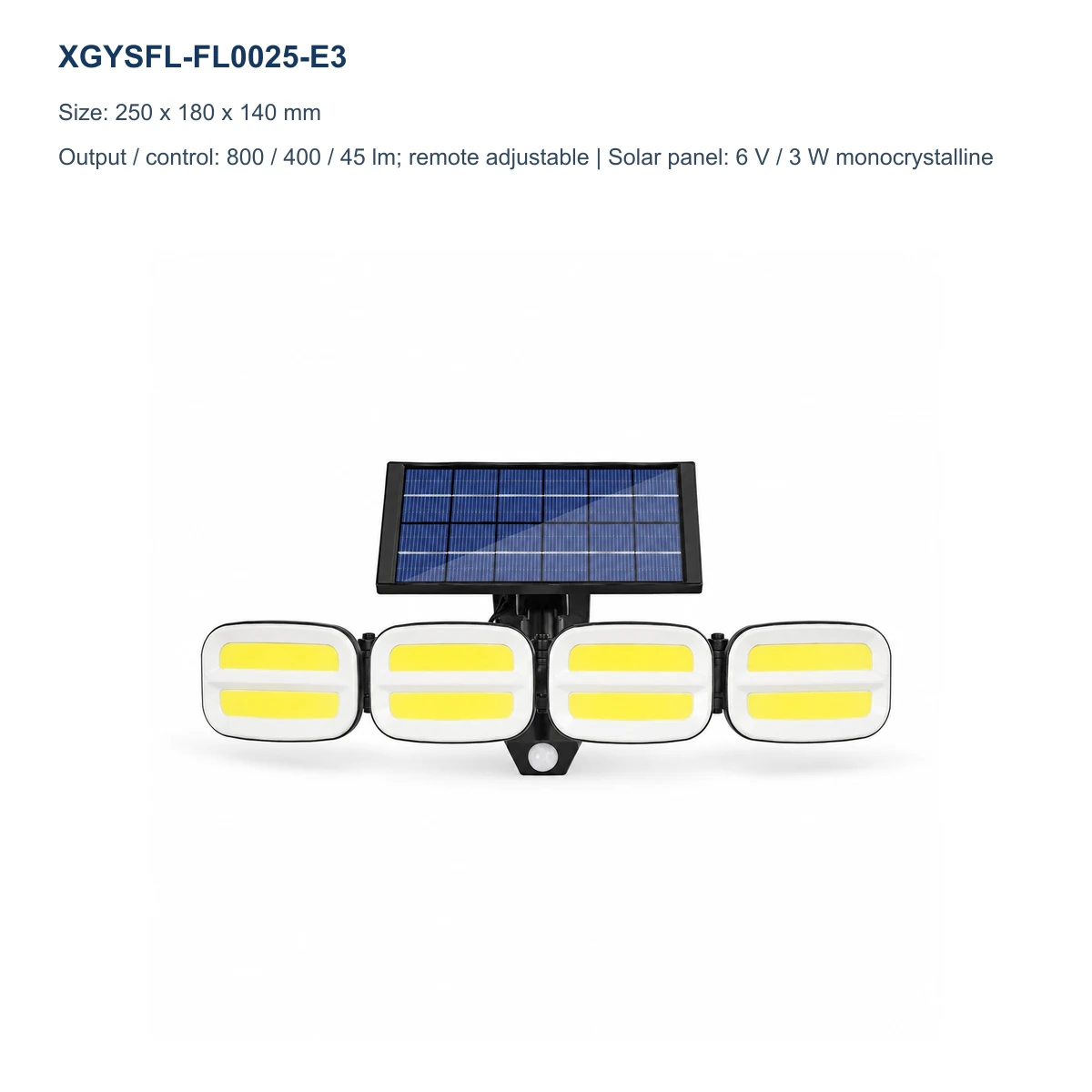XGYSFL-FL0025-E3 solar flood light model image