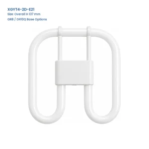 XGYT4-2D-E21 2D butterfly fluorescent lamp with GR8 or GR10Q base option and 137 mm overall height