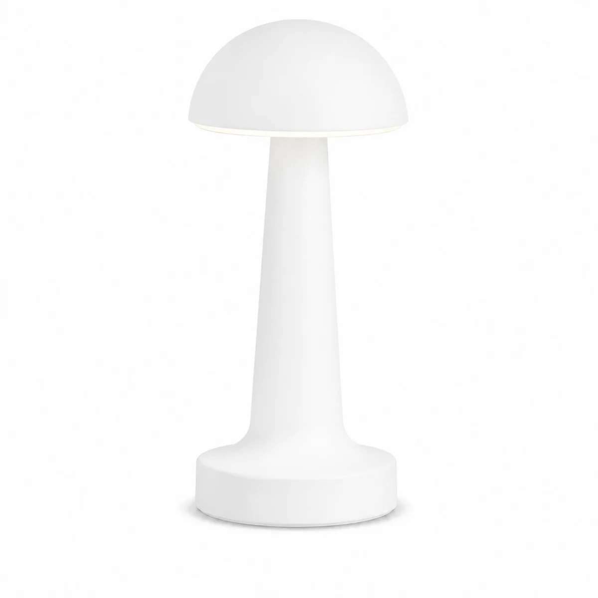 White slim dome table lamp