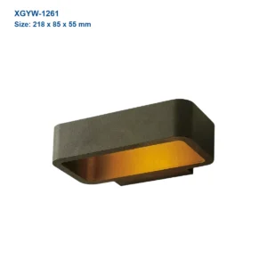XGYW-1261 shielded 7 W LED wall light, 218 x 85 x 55 mm