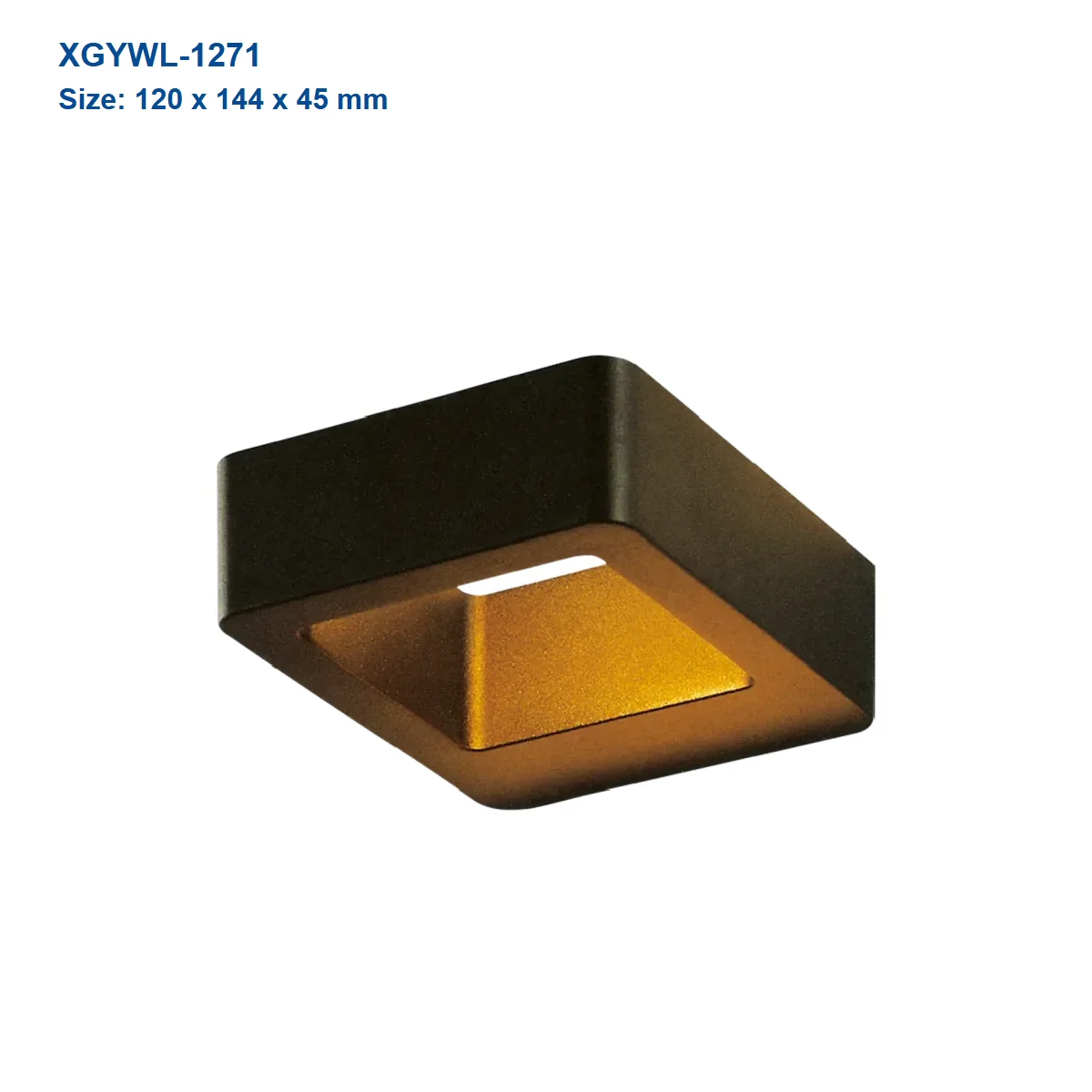 XGYWL-1271 shielded 7 W LED wall light, 120 x 144 x 45 mm