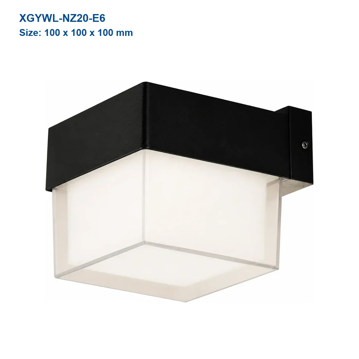 XGYWL-NZ20-E6 geometric diffuser LED wall light, 100 x 100 x 100 mm