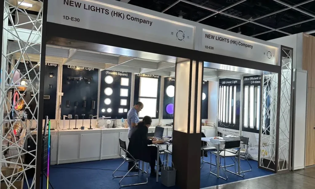 New Lights booth at the 2023 Hong Kong International Lighting Fair Autumn Edition
