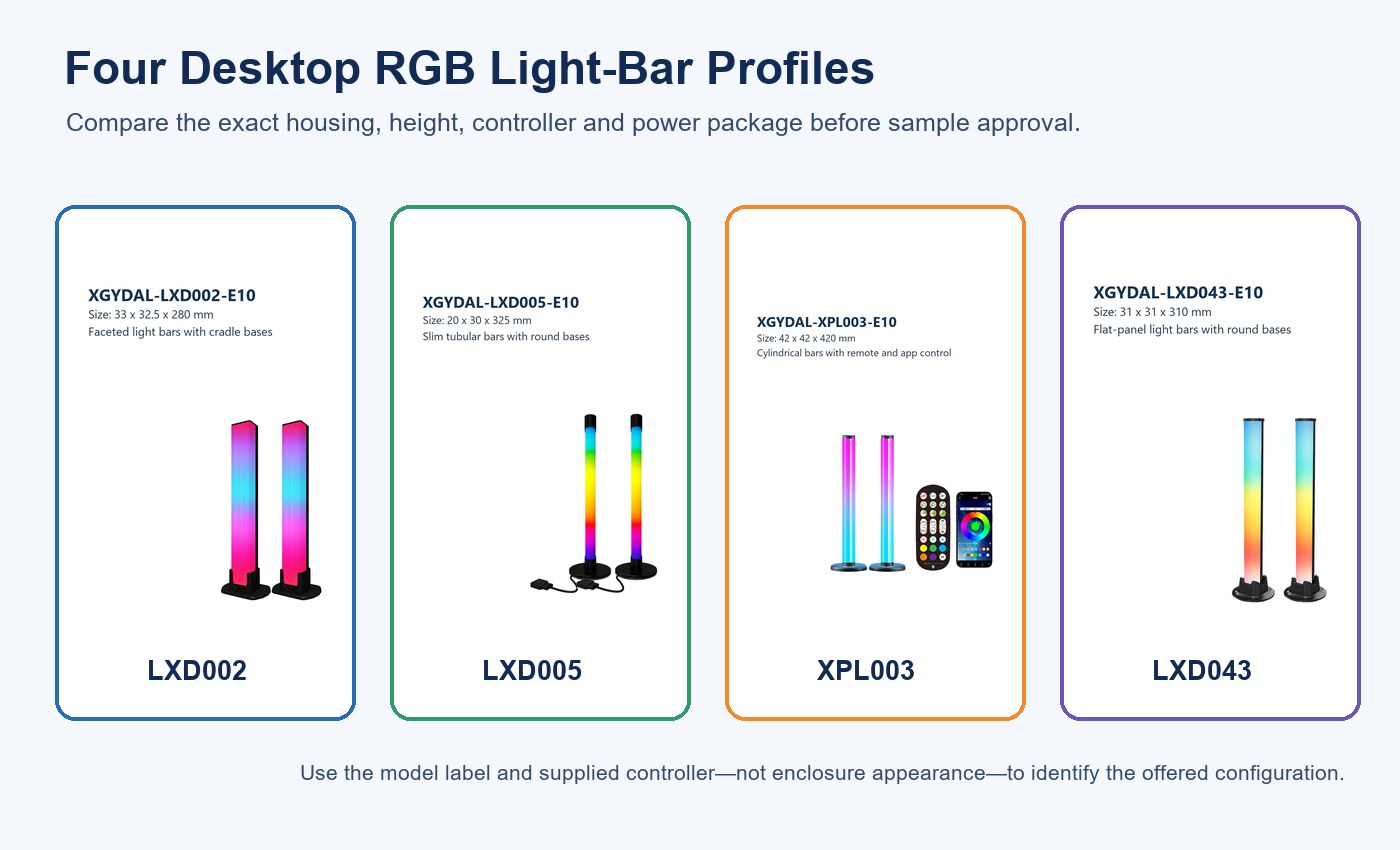 Four New Lights desktop RGB atmosphere light-bar profiles