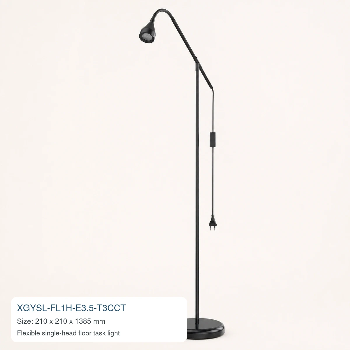 XGYSL-FL1H-E3.5-T3CCT flexible single-head floor task light specification card