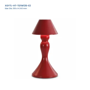 XGYTL-HT-TD1W126-E2 red compact sculpted cordless LED table lamp, Dia. 109 × H 240 mm