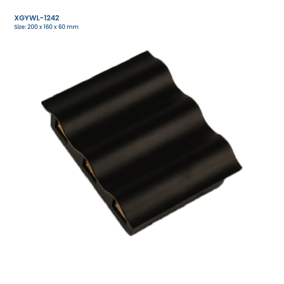 XGYWL-1242 curved integrated LED wall light with Model and Size labels